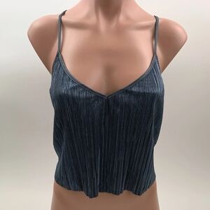 Victoria's Secret Blue Pleated Crop Camisole, Size S